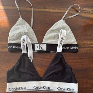 Calvin Klein Gray and Black Bralette Duo 🖤🩶 NWOT